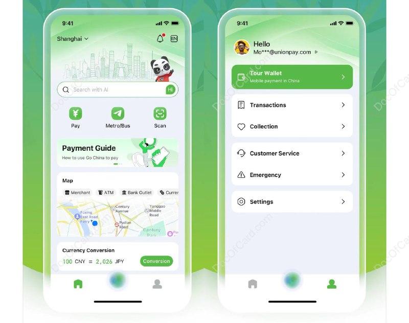 银联推出 Nihao China app 供外国游客使用#银联 #NihaoChina • 使用要求定位中国大陆 • +86 注册要实名，其他的不用 • 短信验证码很慢 • 提供绑卡/充值 QR 付款、游客 eSIM、地铁/公交二维码等服务 • 云闪付套皮，用+86注册可以当成云闪付的双开版，适用于绑定+86号码开户的香港卡 ✔️ 银联推出 Nihao China app 供外国游客使用#银联 #NihaoChina• 使用要求定位中国大陆• +86 注册要实名，其他的不用• 短信验证码很慢• 提供绑卡/充值 QR 付款、游客 eSIM、地铁/公交二维码等服务• 云闪付套皮，用+86注册可以当成云闪付的双开版，适用于绑定+86号码开户的香港卡✔️ 