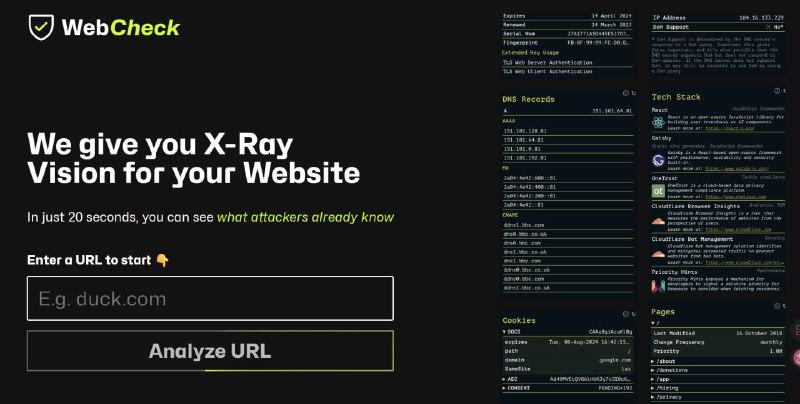 网站名称：WebCheck网站地址：
